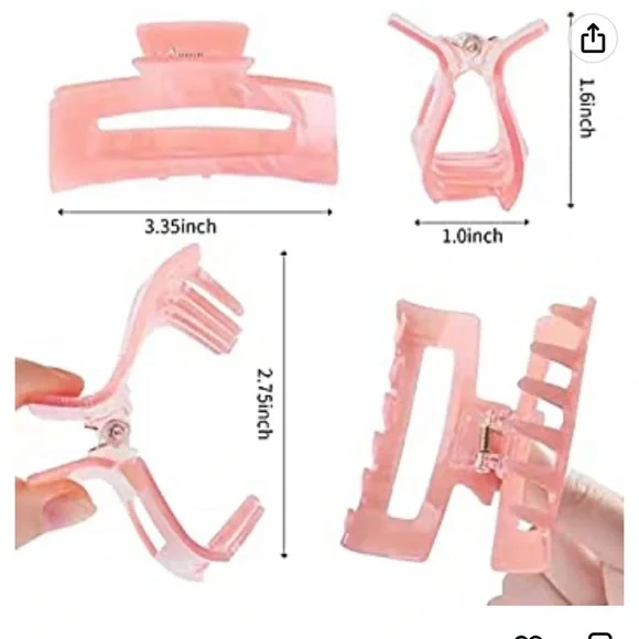 Brand New, Never Used Set of 4 Hair Claw Clips - Picture 2 of 4